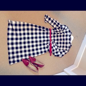 Talbots black & white dress